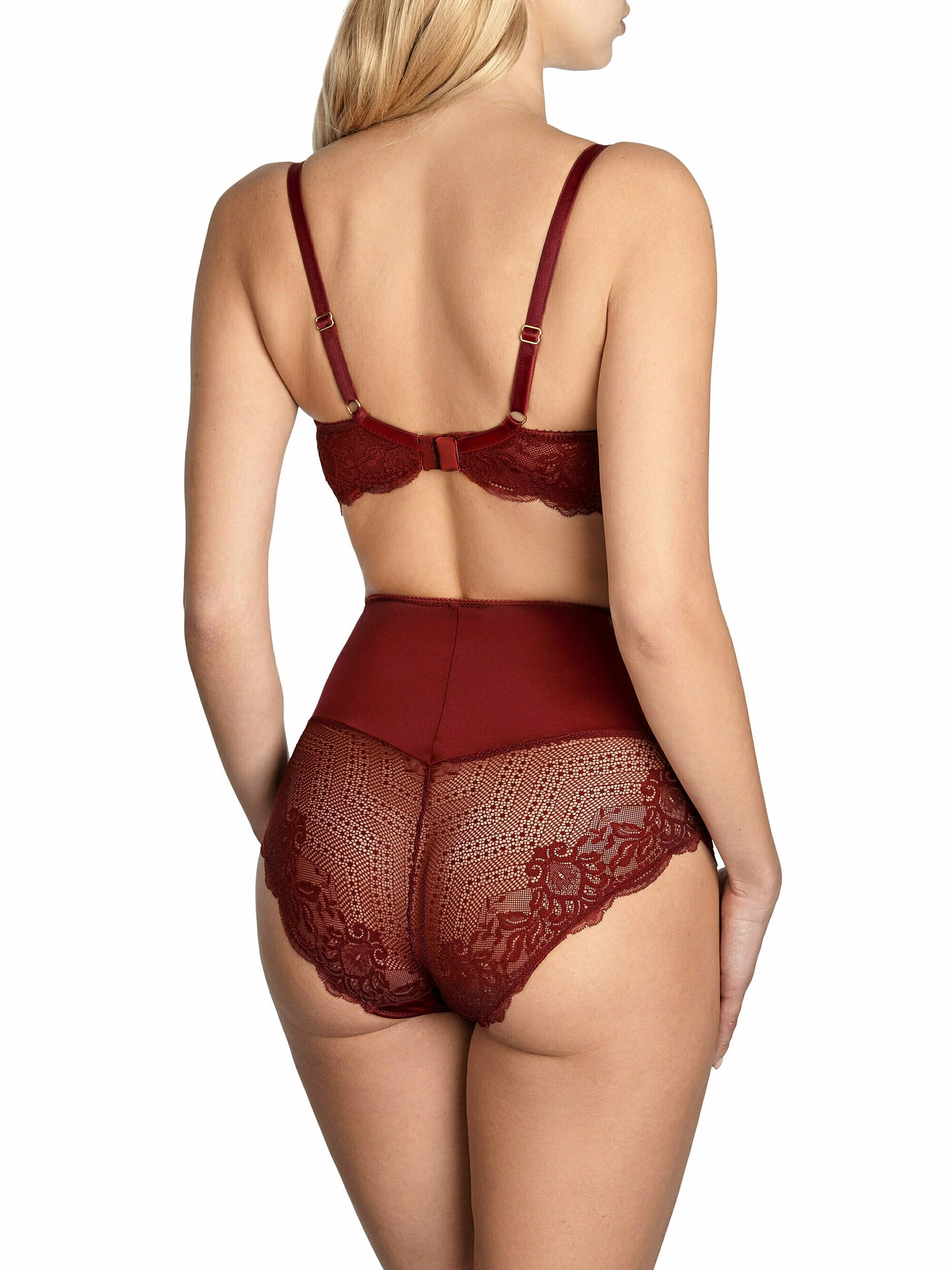 Slip taille haute Primerose bordeaux Ajour